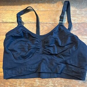 Kindred Bravely Black Nursing Pumping Bra Size L